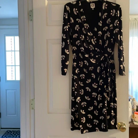 Anne Klein | Dresses | Anne Kleinmwrap Dress Worn X Stylish Classic  Comfortable Black Wberries | Poshmark